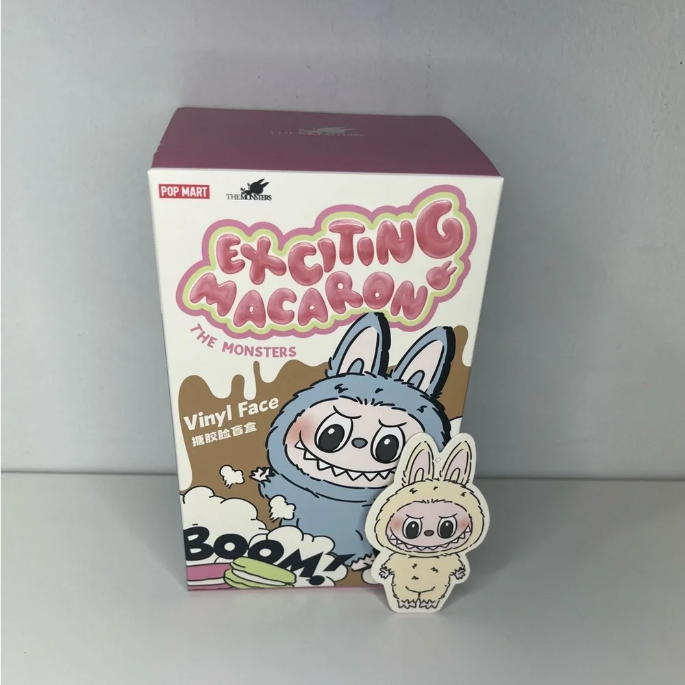 Pop Mart The Monsters Exciting Macaron Soymilk Labubu Plush Pendant Keychain - Picture 5 of 12